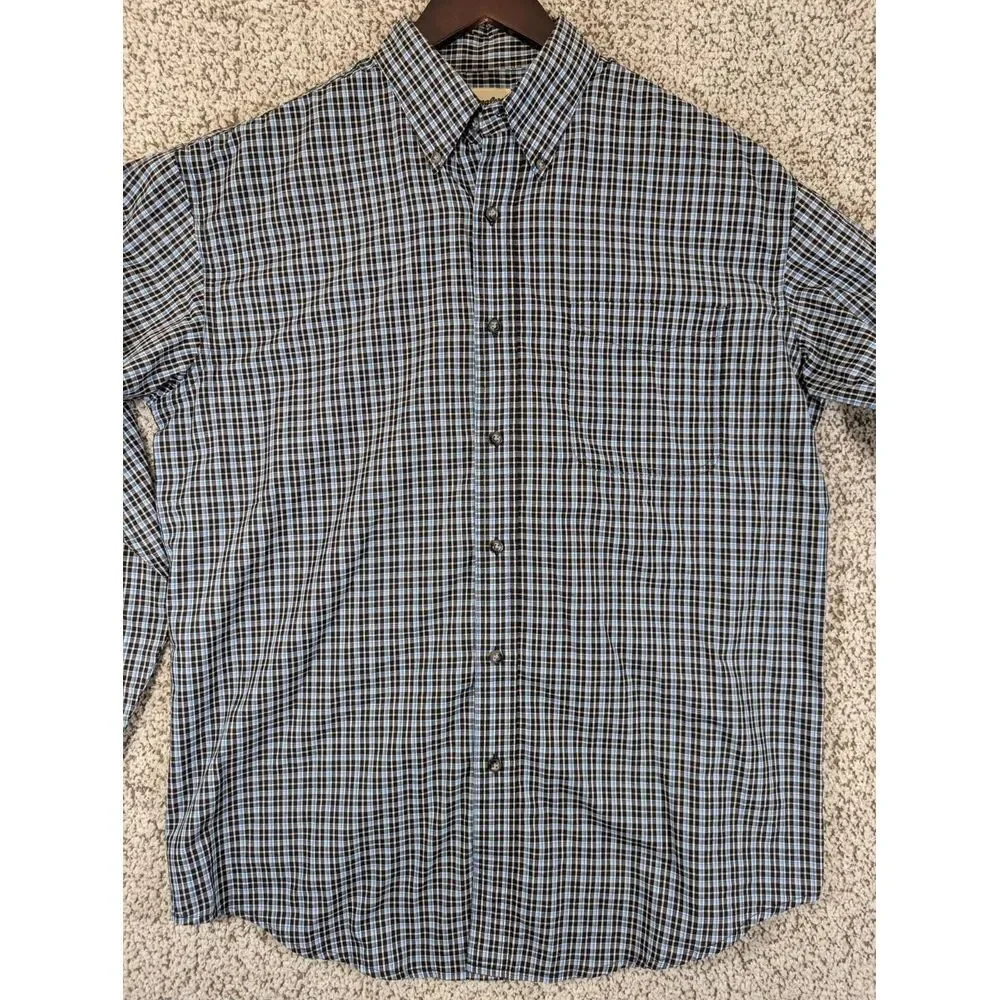Wrangler Riata Western Button Down Long Sleeve Men's Large Gingham‎ Check